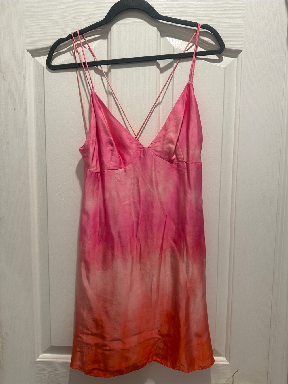 Zara Pink-to-Orange Ombre Slip Mini Dress